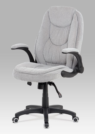 Autronic - Kancelářská židle, šedá látka, kříž plast černý, synchronní mechanismus - KA-G303 SIL2