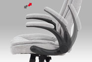 Autronic - Kancelářská židle, šedá látka, kříž plast černý, synchronní mechanismus - KA-G303 SIL2