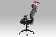Autronic - Kancelářská židle, černá MESH, synchronní mech, kříž plastový černý - KA-V301 BK
