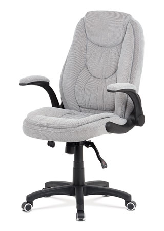 Autronic - Kancelářská židle, šedá látka, kříž plast černý, synchronní mechanismus - KA-G303 SIL2