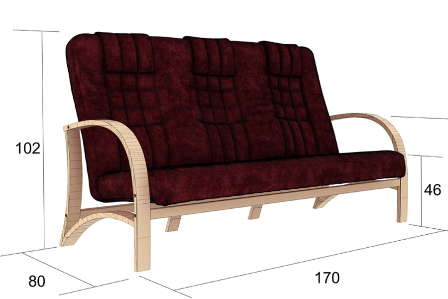 Bradop pevné trojkřeslo R53 Faust